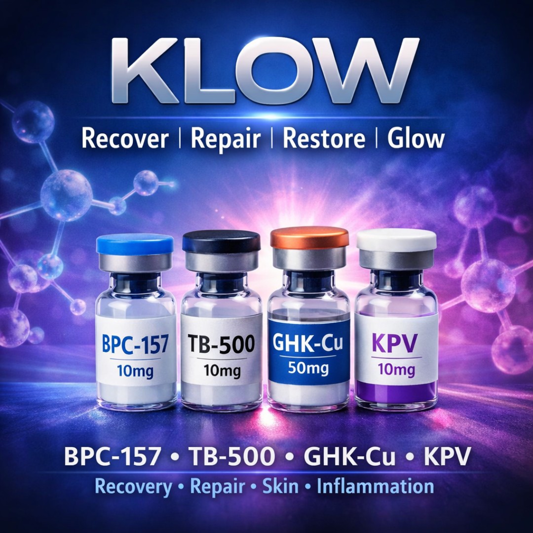 KLOW Stack Explained: BPC-157, TB-500, GHK-Cu, and KPV for Recovery, Repair, and Skin Support